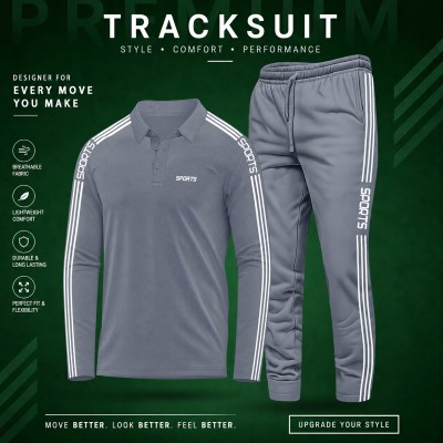 Stylish Sports Full Sleeve Track Suit 2 pcs full Set